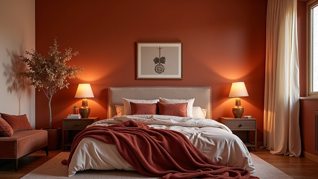 Camera da letto autunno inverno accogliente Toscana